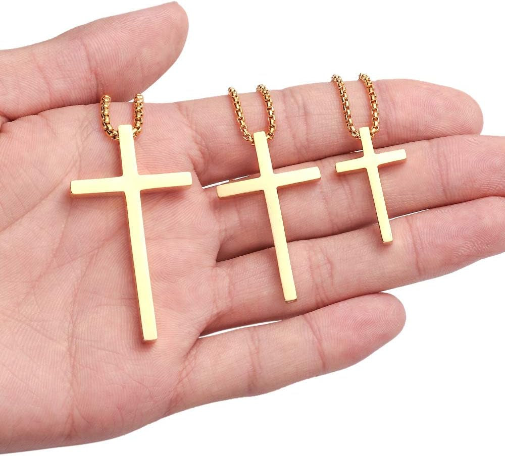 Cross Necklace for Men Teen Boys 16-30 Inch