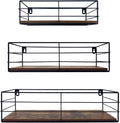 Floating Shelves Wall Mounted Set of 3, Hanging Storage Wall Shelf for Bathroom, Living Room, Bedroom, Kitchen Home
