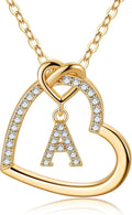 Heart Initial Necklaces for Women Teen Girls - a - Z Necklace Gift