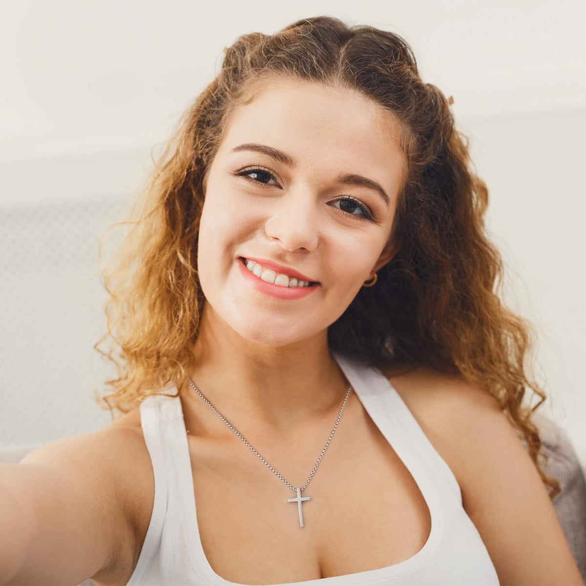 Cross Necklace for Men Teen Boys 16-30 Inch