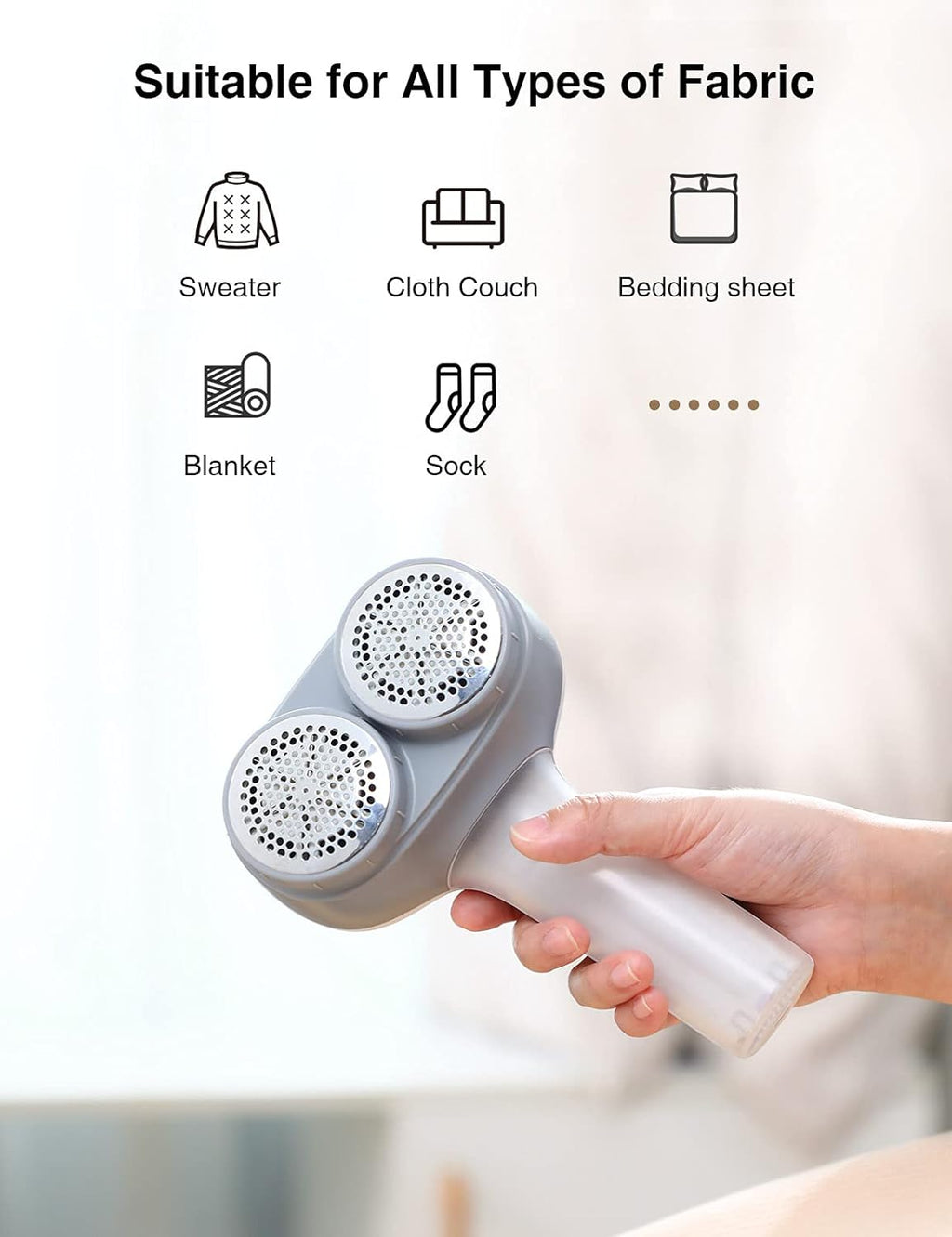 Fabric Shaver for Clothes and Furniture, Rechargeable Lint Remover