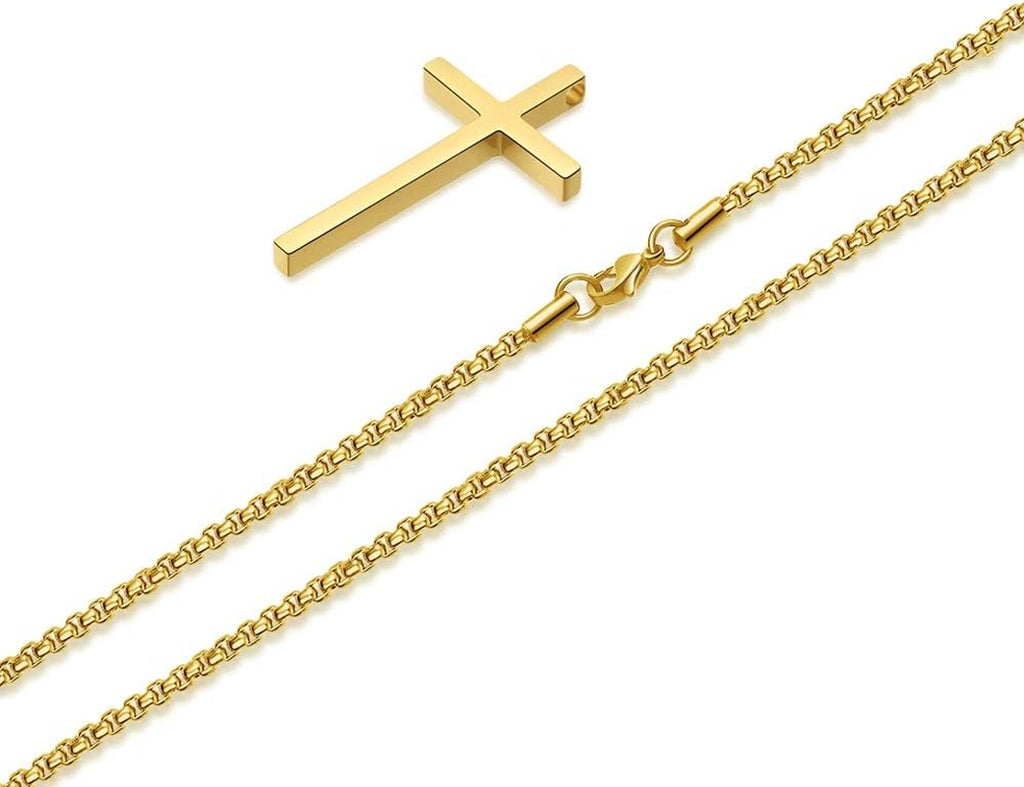 Cross Necklace for Men Teen Boys 16-30 Inch