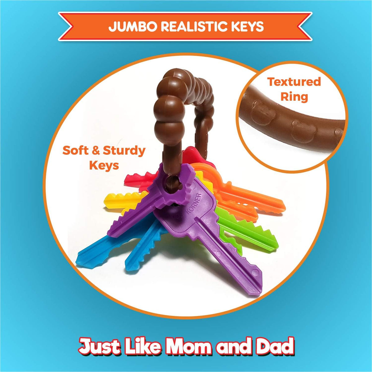 Krazy Keys - Lace, Count, Match & Play with 12Pc Real Key Shapes + Ebook