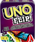 UNO FLIP! Card Game in Storage Tin,Ages 7+, 2-10 Players
