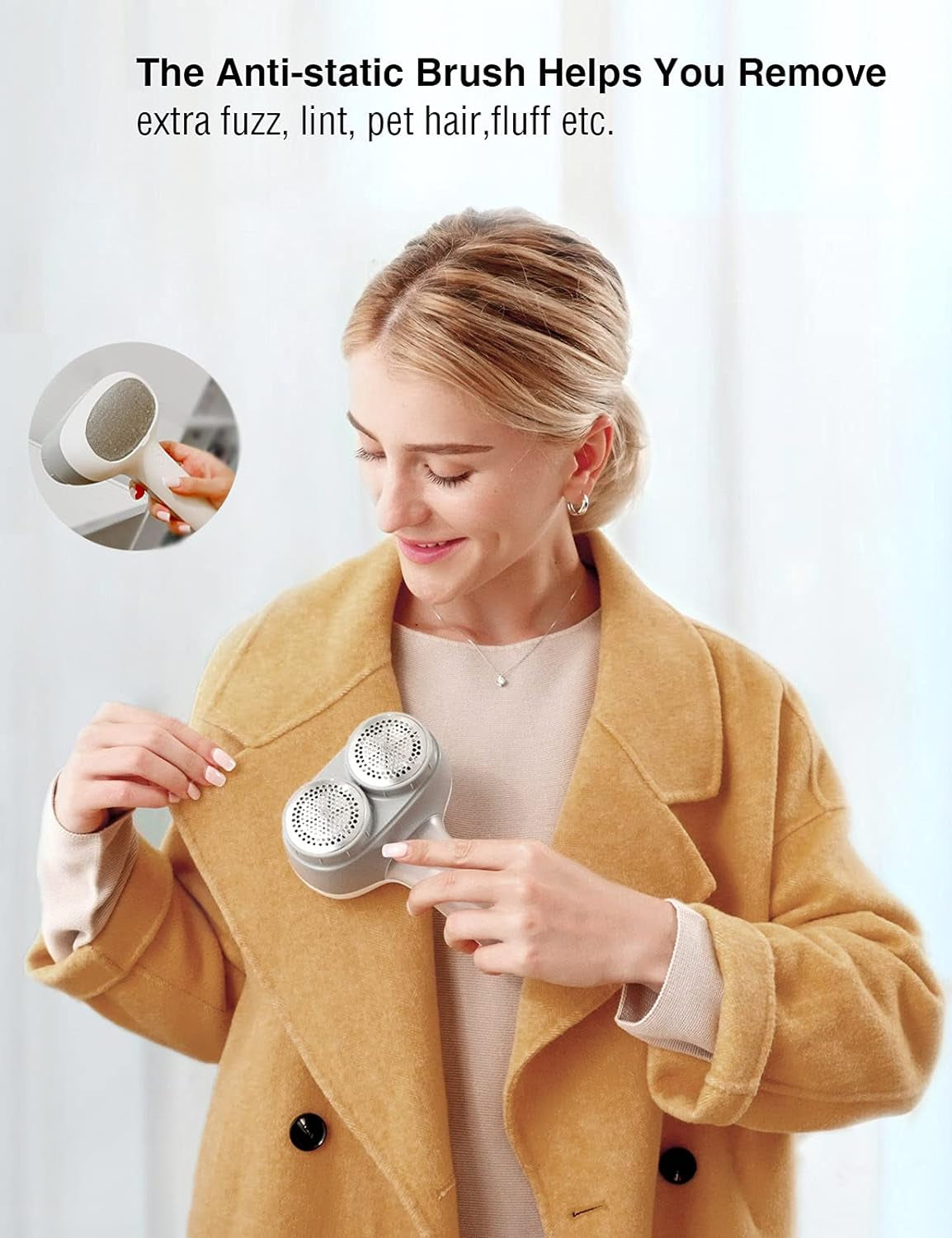 Fabric Shaver for Clothes and Furniture, Rechargeable Lint Remover