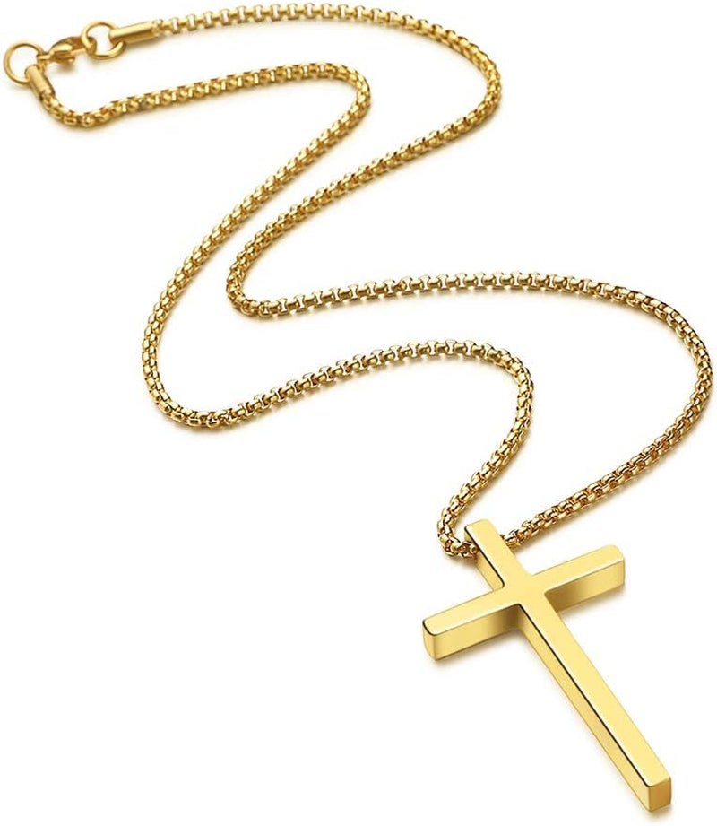 Cross Necklace for Men Teen Boys 16-30 Inch